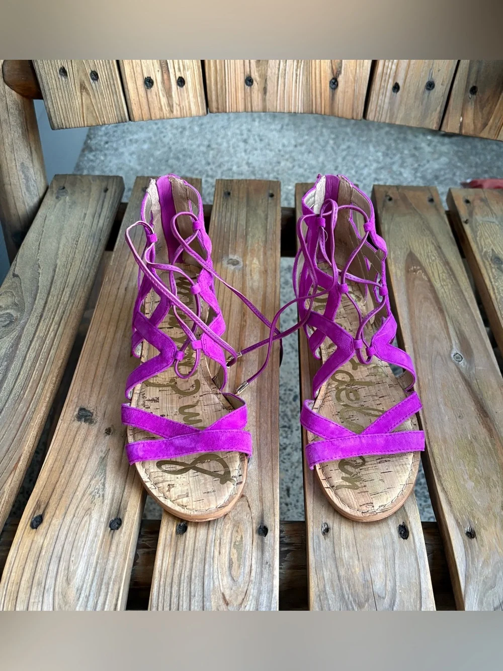 Sam Edelman Dawson Fuchsia Gladiator Sandal Size 7